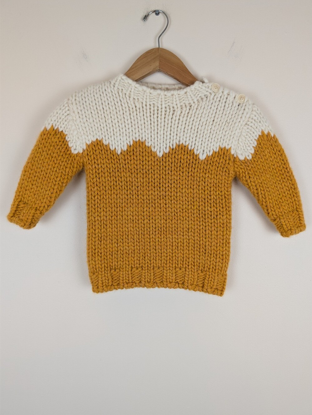 Bobo Choses Chunky Knit Wave Wool Blend Sweater
